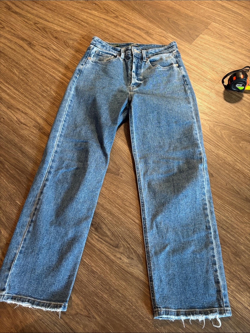 wild fable highest rise straight Leg Women's Jeans in Medium Blue 2